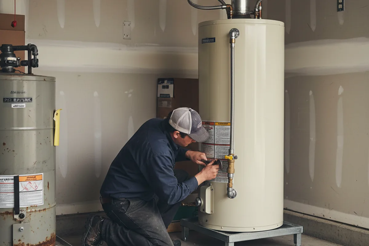 Water heater and shutoff valve replacement in Union Star